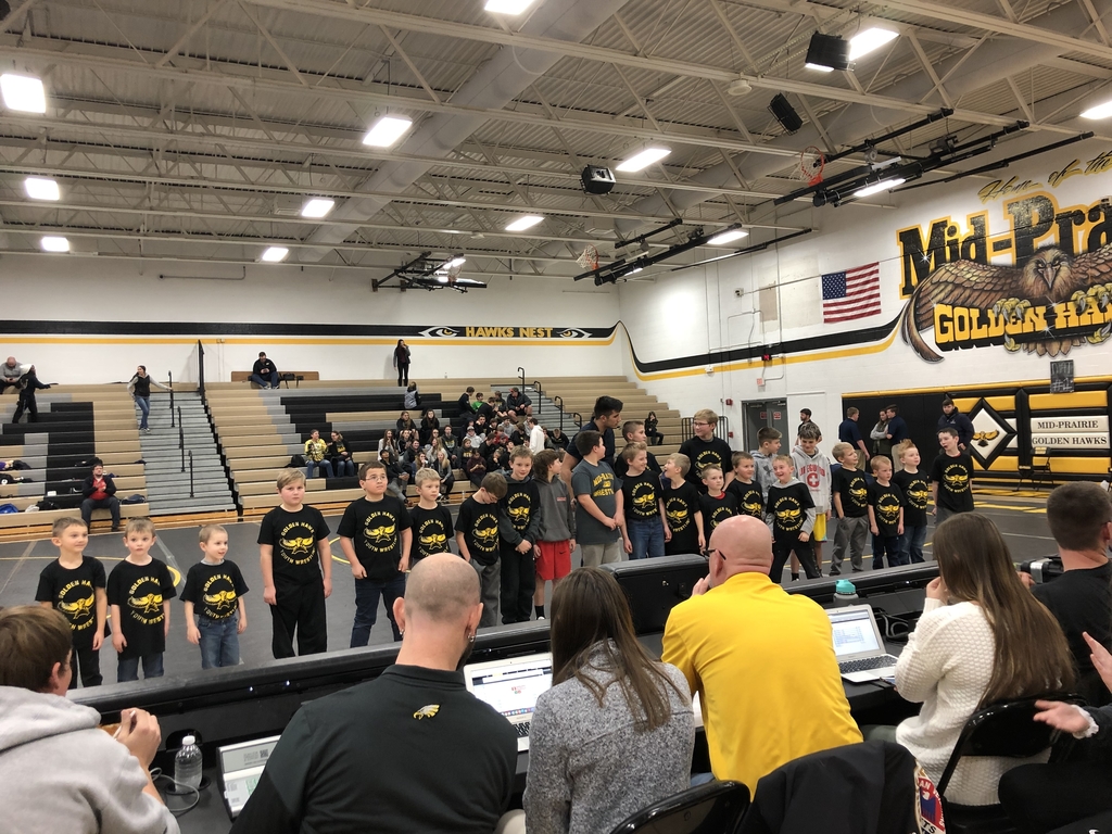Youth wrestlers were recognized between rounds