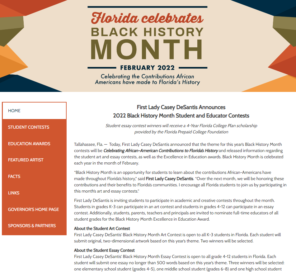 FLDOE Black History Month Contests