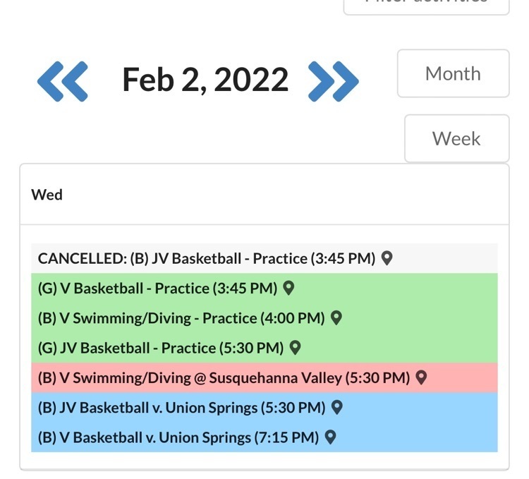schedule