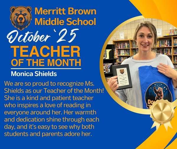 Teacher of the Month, October