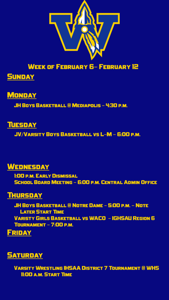 Weekly Activities  