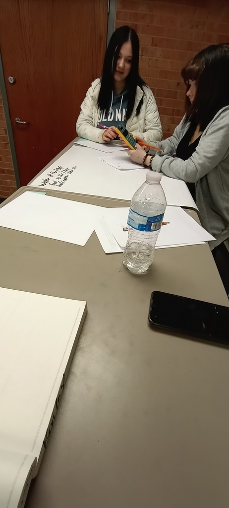 Students working