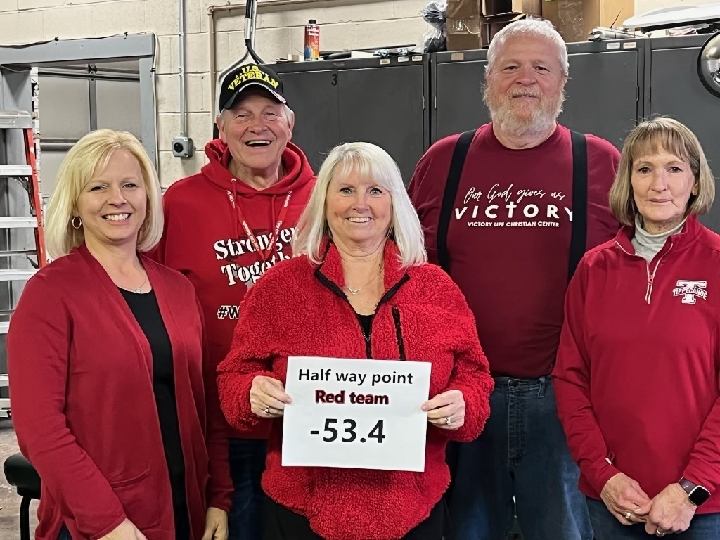 Red team of bus drivers in the weight loss challenge