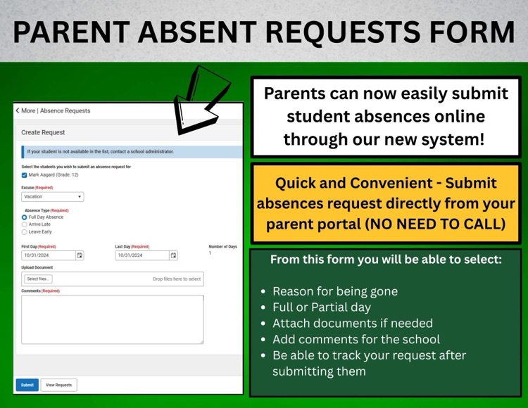 absence form for parents