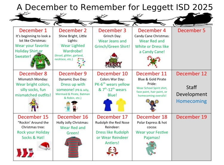 Christmas spirit calendar 