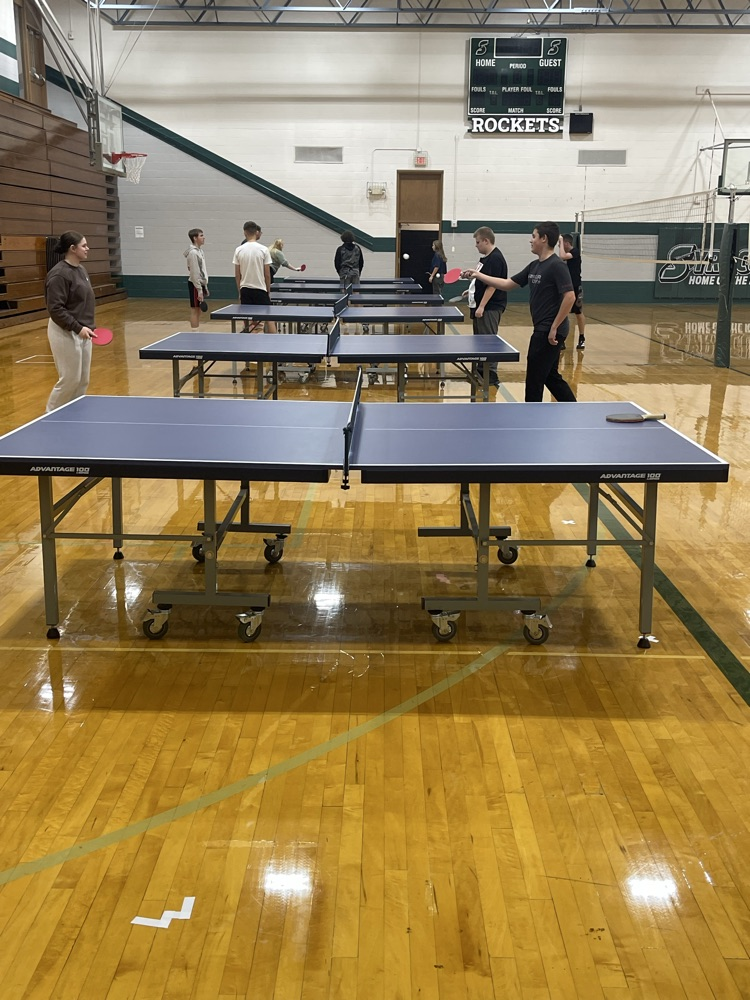 The Lifetime Activities class is taking on table tennis this week!