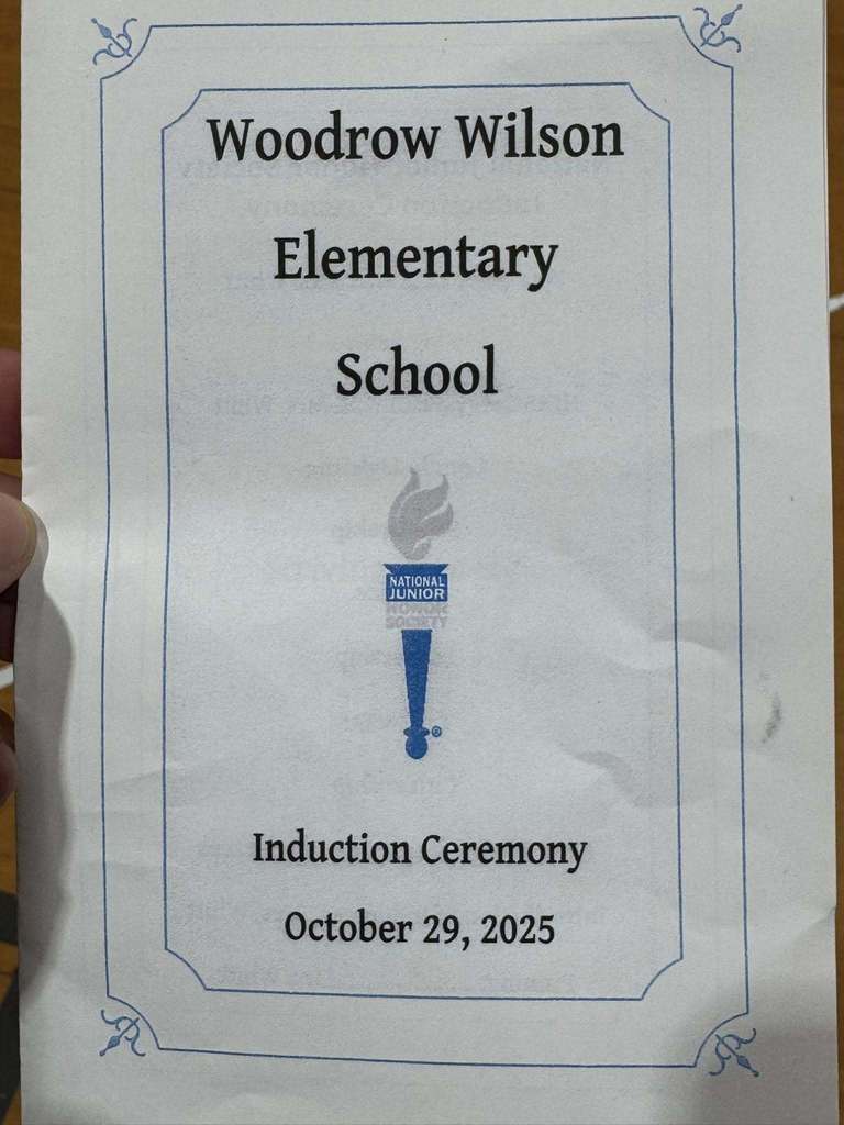 we inducted a group of excellent students into the Woodrow Wilson School Chapter of the NJHS! Great example of hard work, academic excellence and service to our school and community!