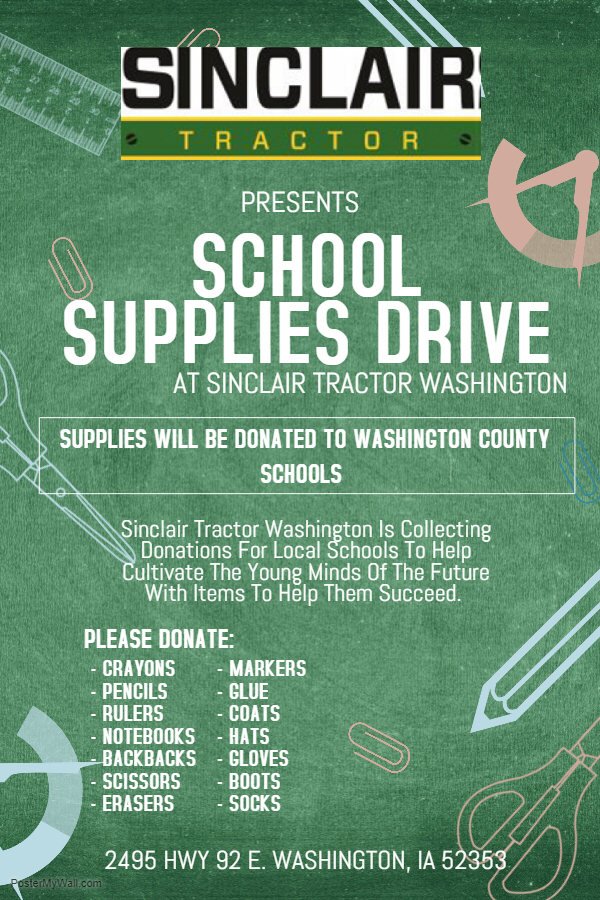 School supplies drive flier