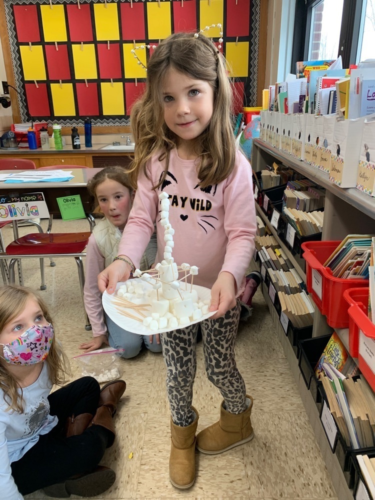 student with snowman 