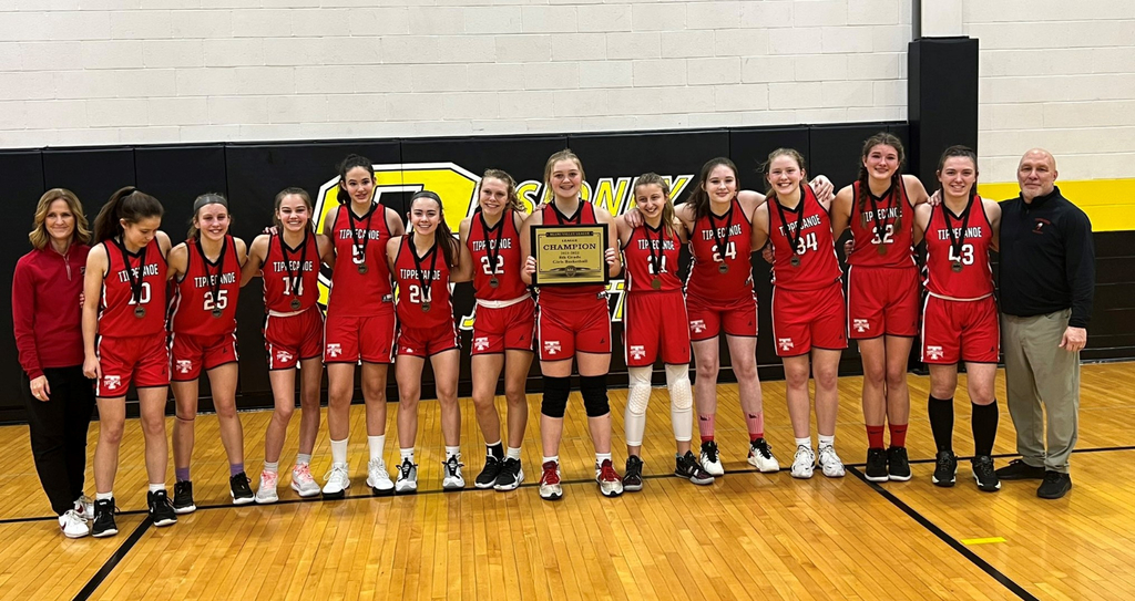 TMS 8th grade girls basketball team MVL champs
