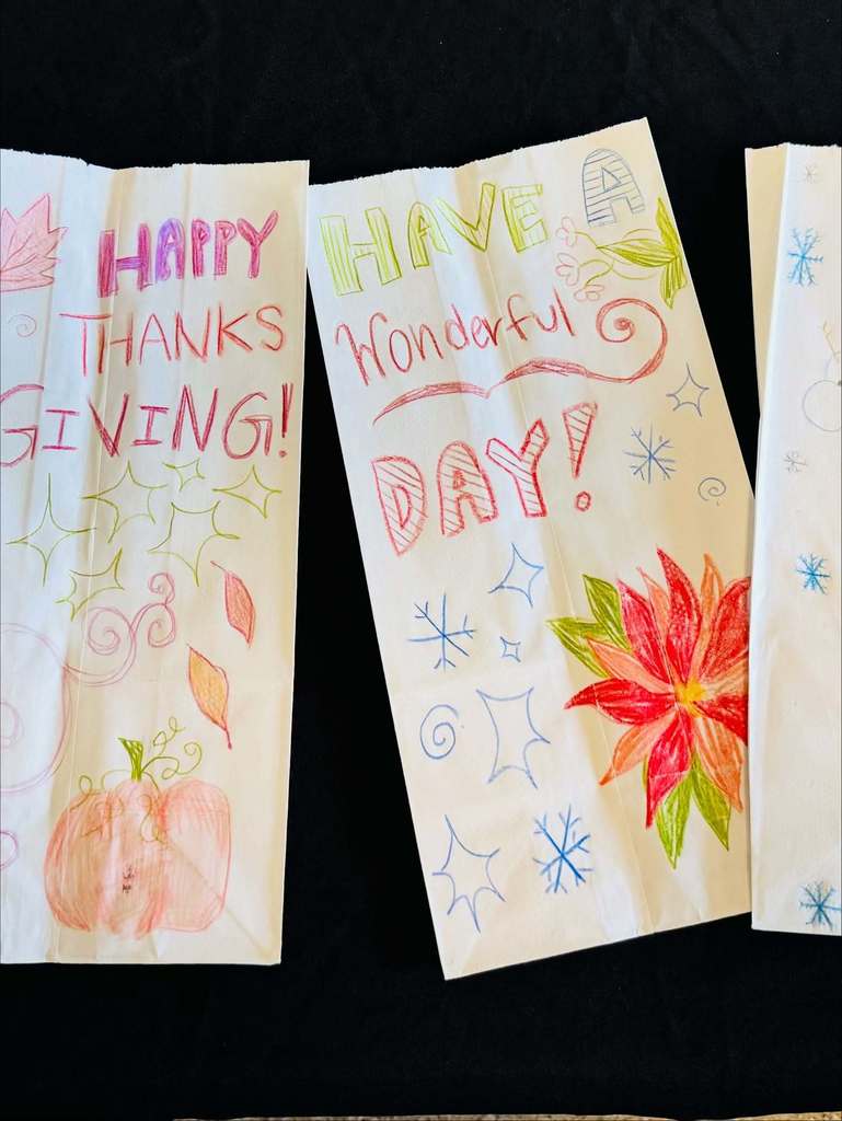 Handmade Thanksgiving letters