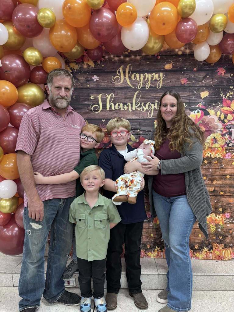 Students and parents participating at theThanksgiving activity