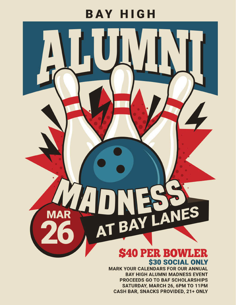 Alumni Madness Bowling Flyer 2022