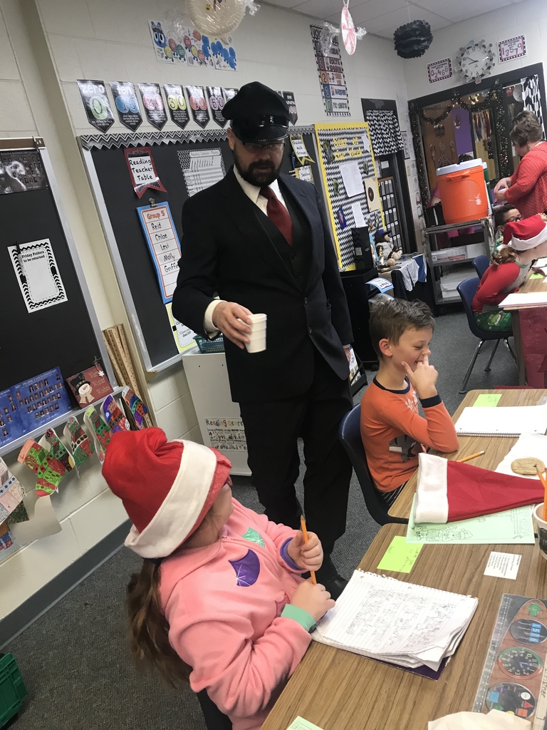 Best. Day. Ever. Santa, Mrs. Claus & the Polar Express Conductor visited MP East Elementary! Thank you Mid-Prairie Student Boosters for the hot chocolate and chocolate chip cookies. ❤️🎄🎅🏻#mphawks