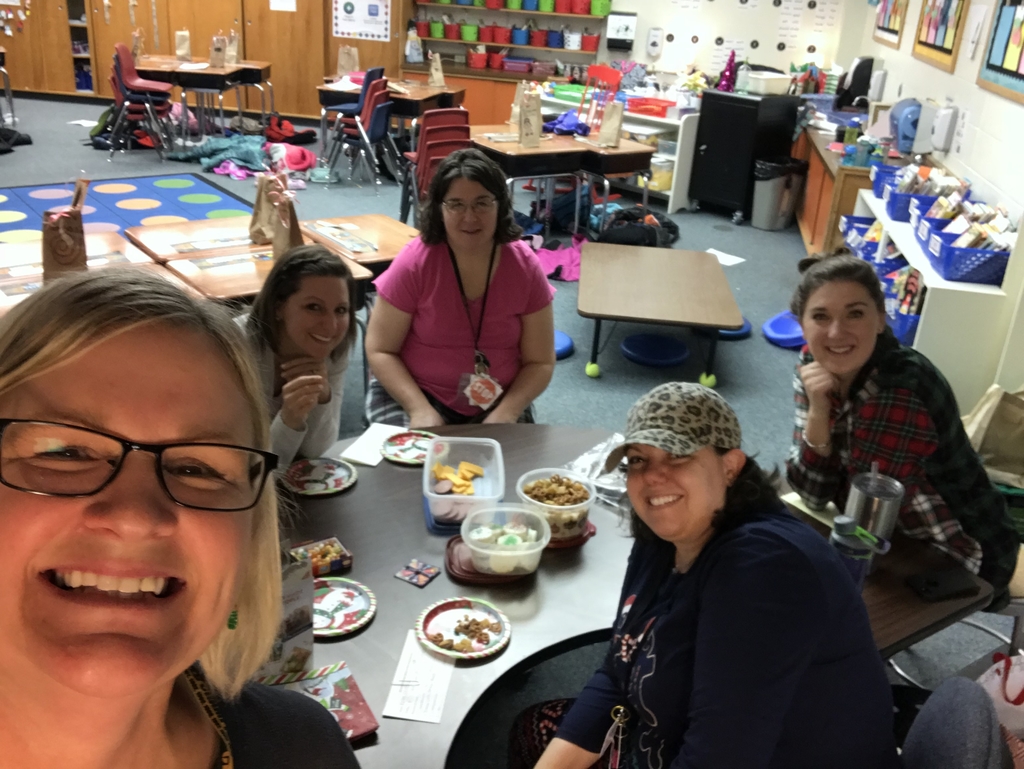 Best! Team! Ever! We plan. We prepare. We teach. We support each other. Today we took time to celebrate! ❤️🎄😂#lovemyteam #mphawks 