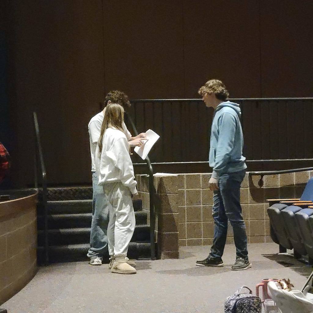 High School students rehearsing