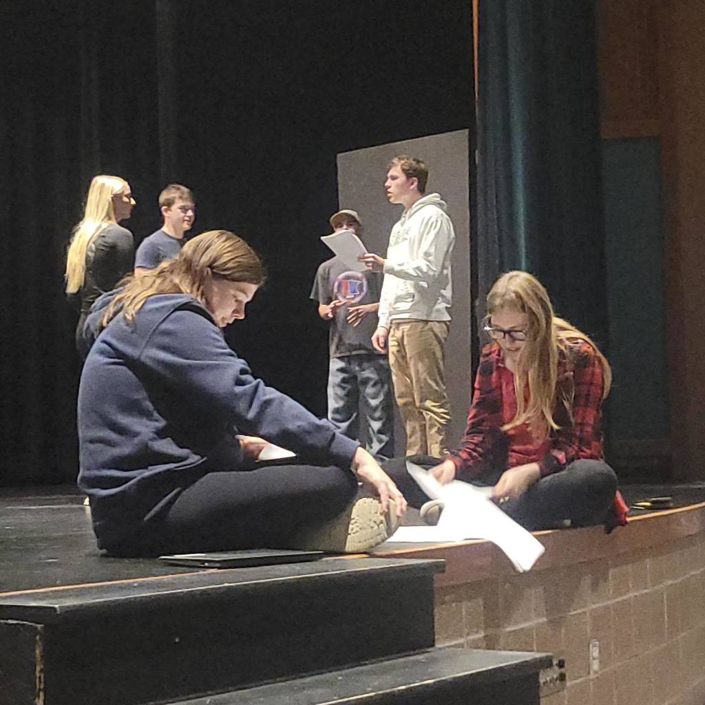 High School students rehearsing
