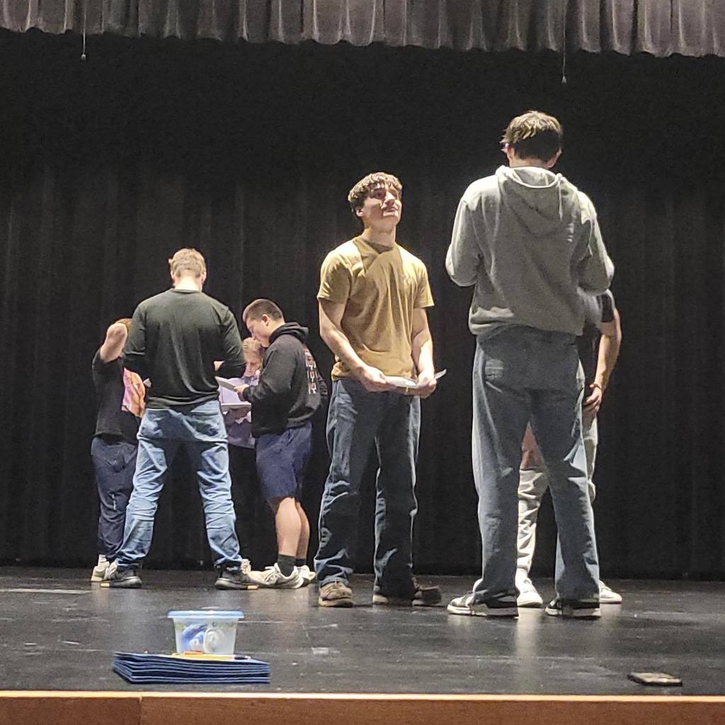 High School students rehearsing