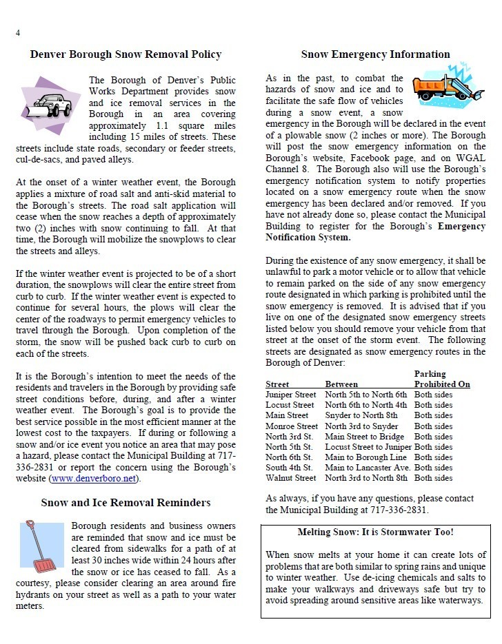 Excerpt of our snow removal policy