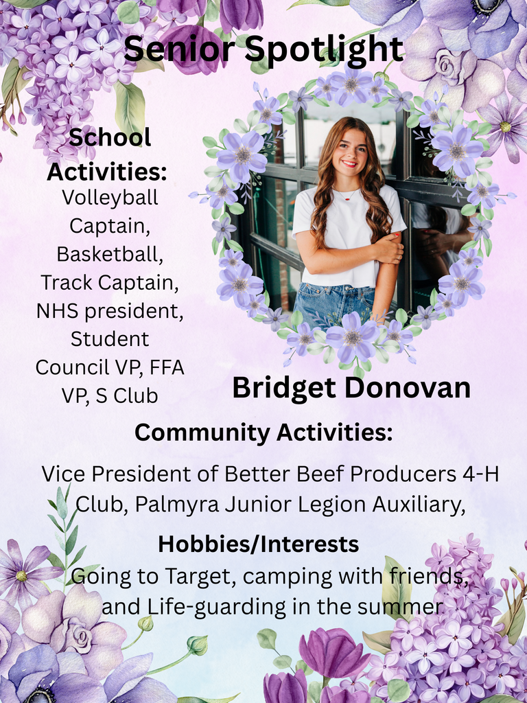 Senior Spotlight - Bridget Donovan