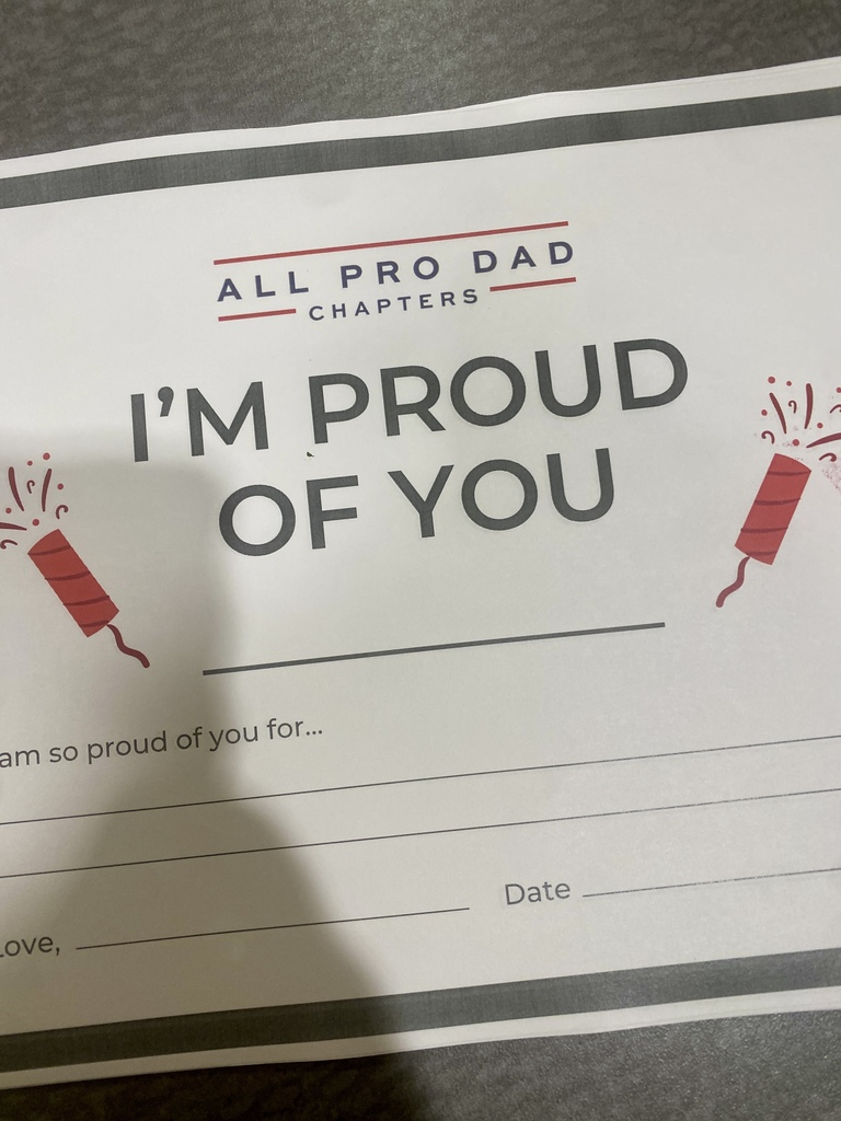 A certificate allows dads to write down what makes them proud of their children