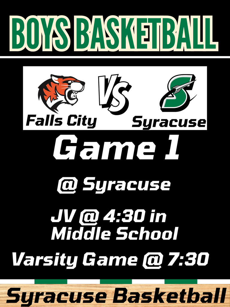 High school boys basketball vs Falls City on Friday, December 5