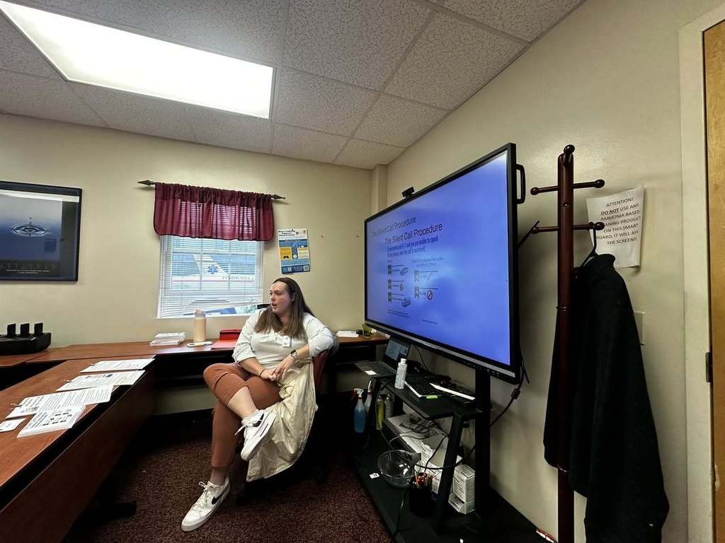 Carver EMS High School Interns learning about communications local and statewide.