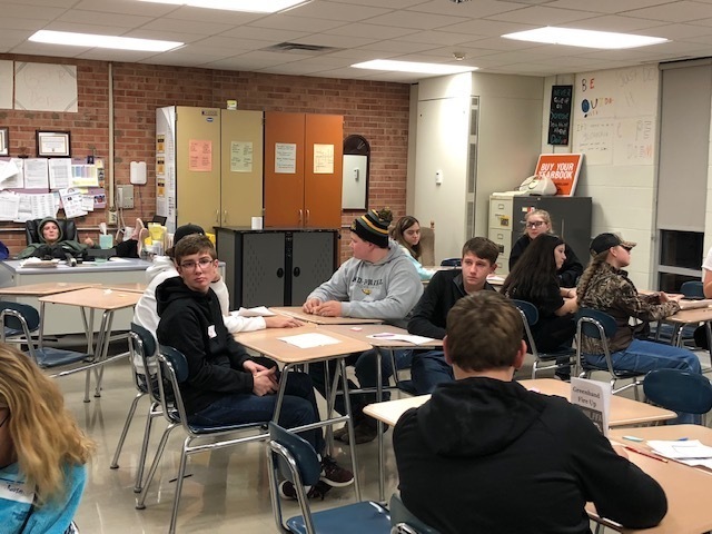 Students met in small groups