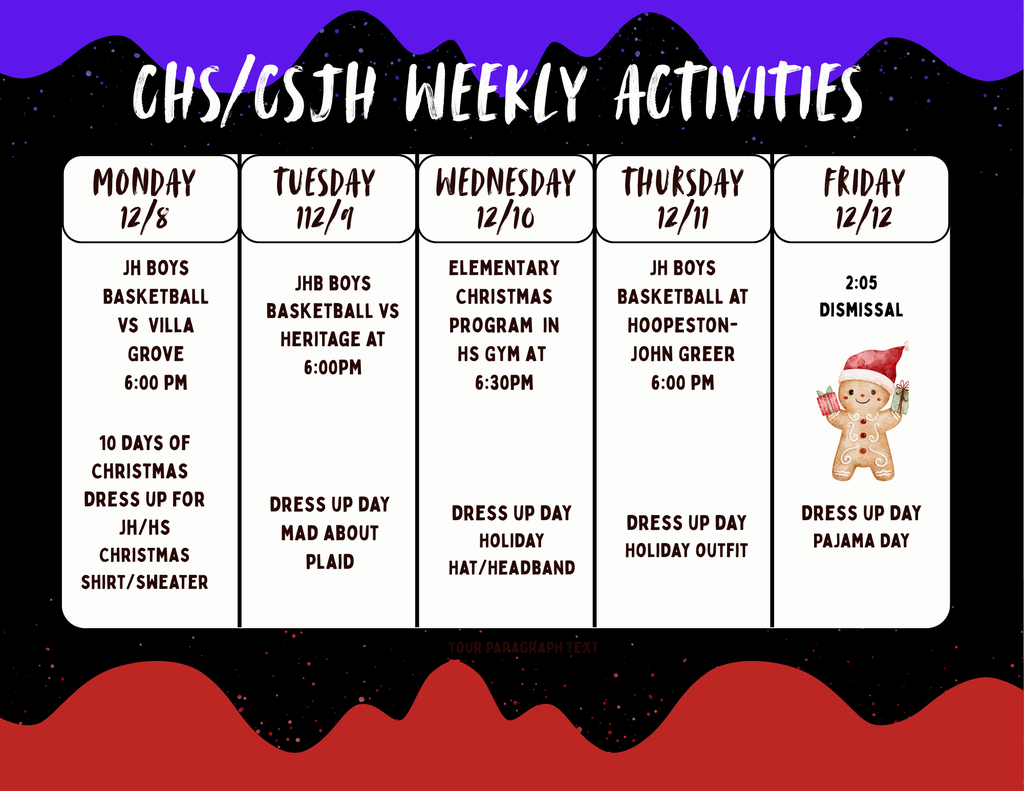 weekly Activities