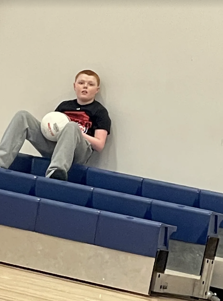 Students playing in the gym