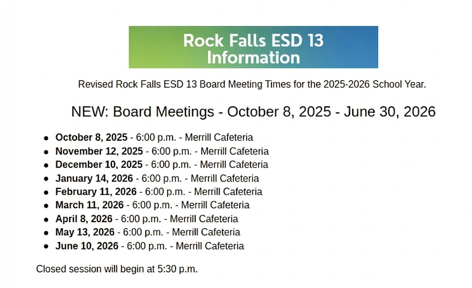 Board Meeting Dates 2025-2026