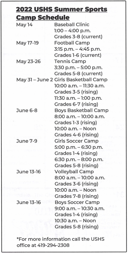 2022 Summer Sports Camps