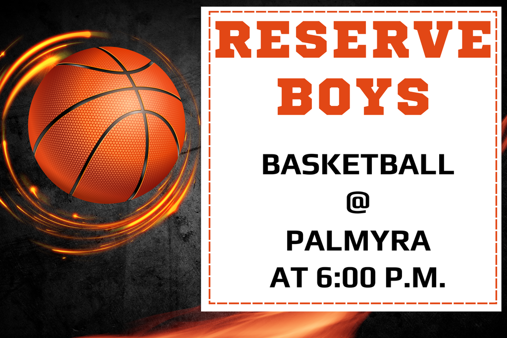 Reserve Boys Basketball @ Palmyra on Monday, December 15