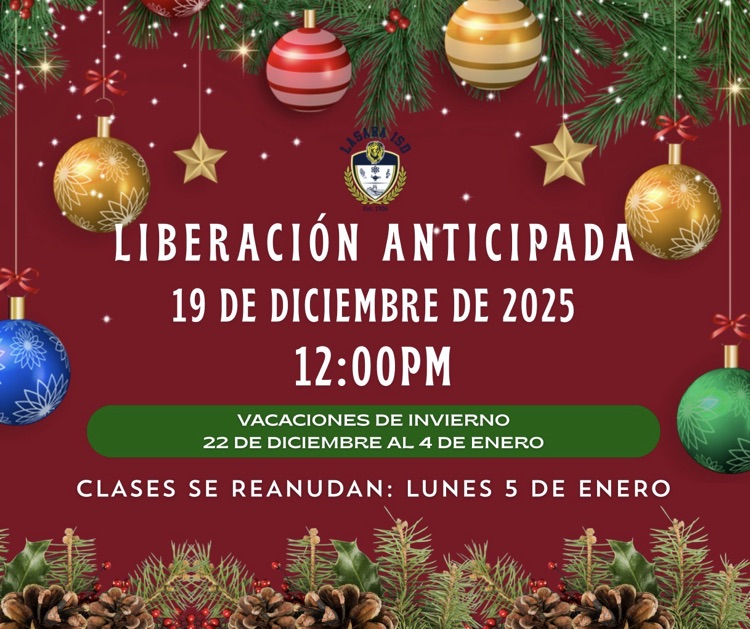 Early Release at 12:00pm on December 19th