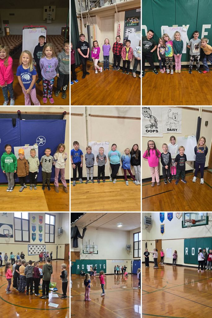 K-3rd Grade students in the gym.