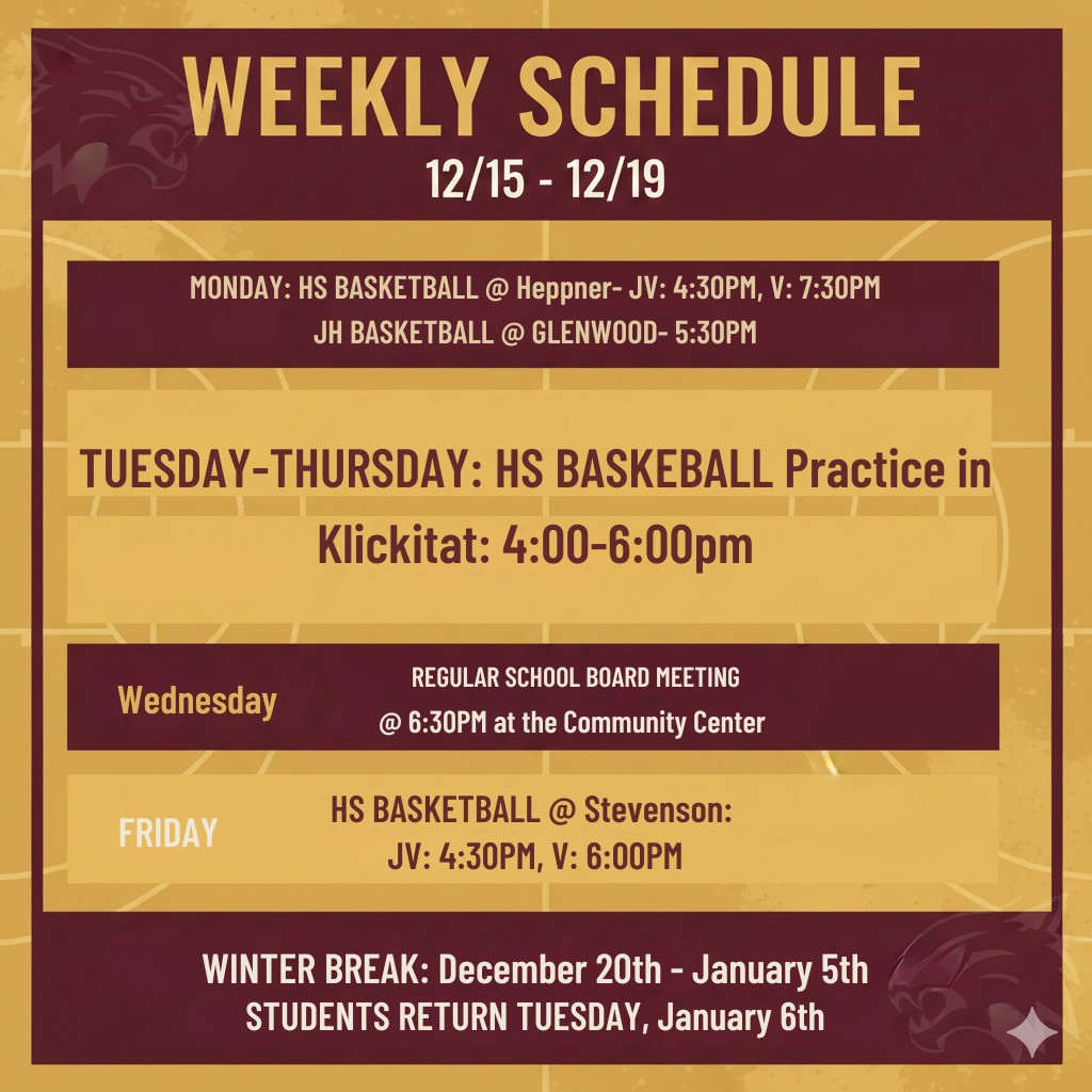 Weekly Schedule