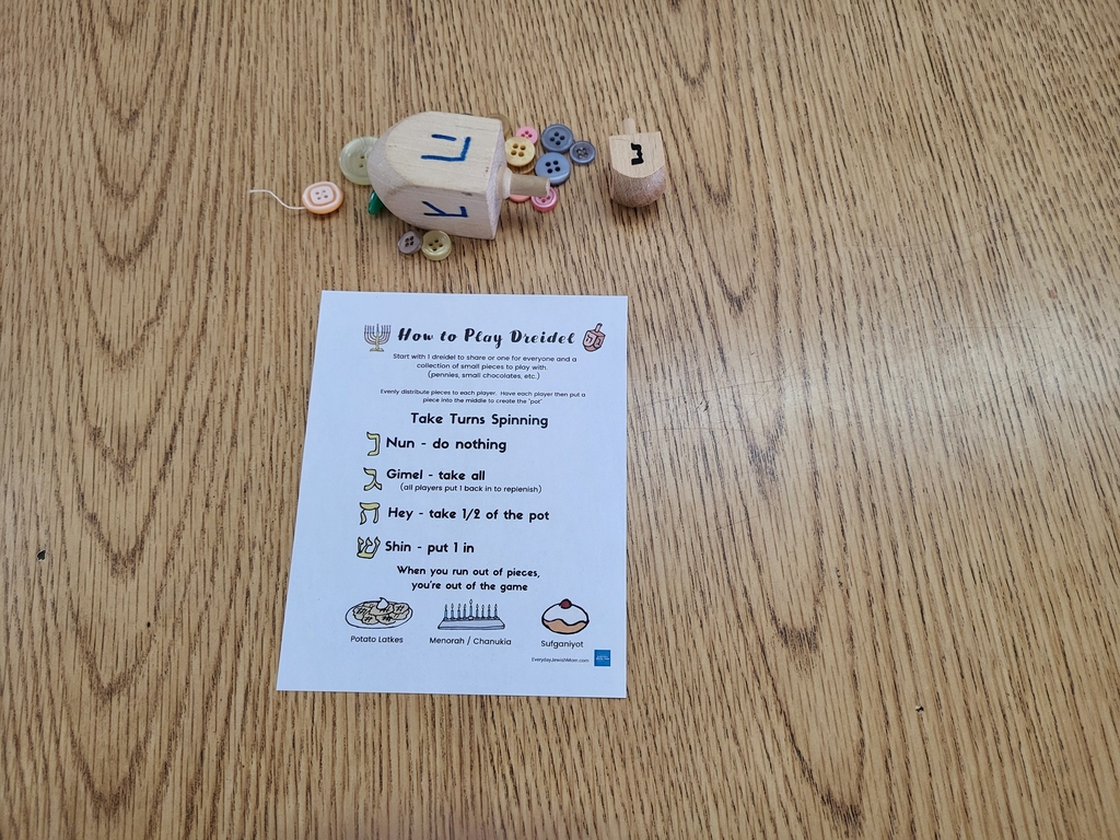 dreidles and instructions 