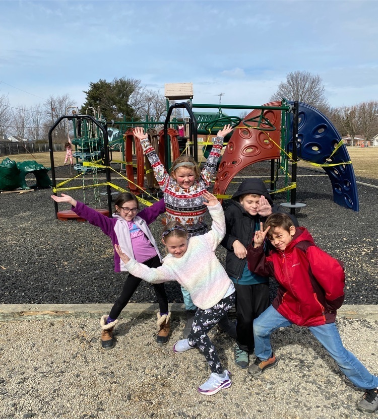 kids with new playground