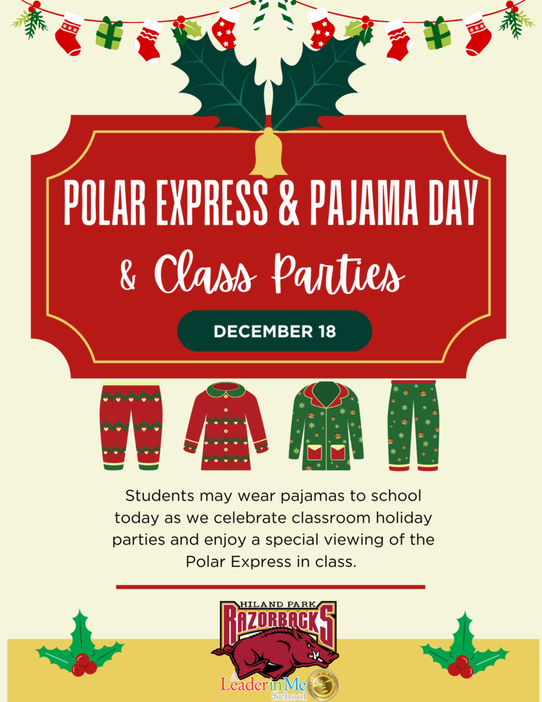 Christmas Parties and Pajama Day! 