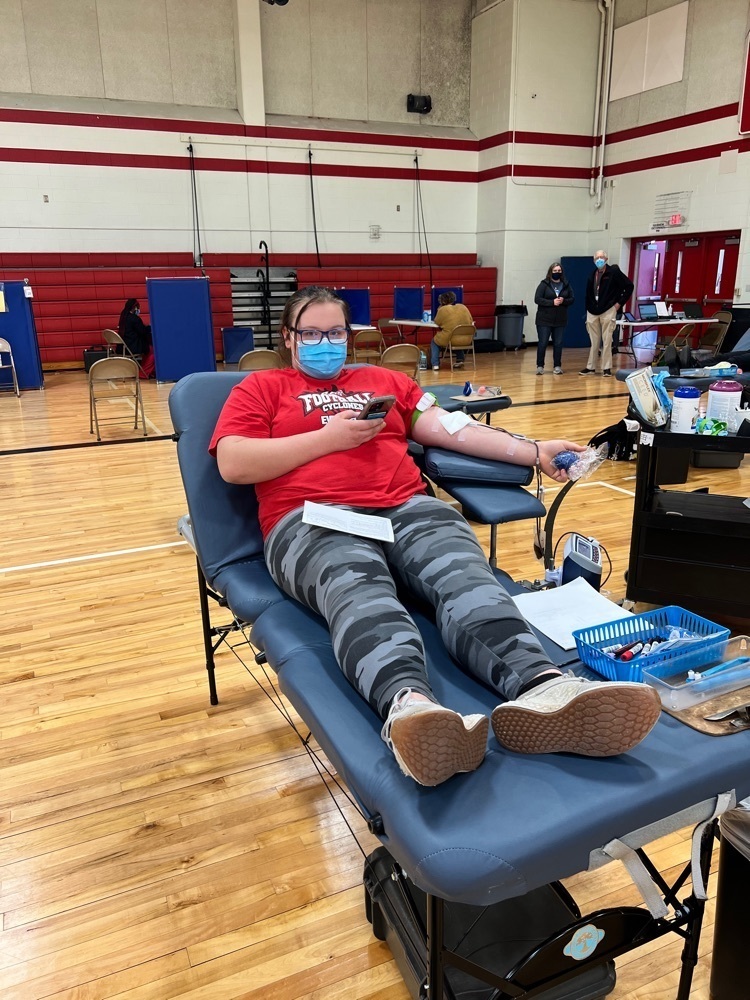 student giving blood 