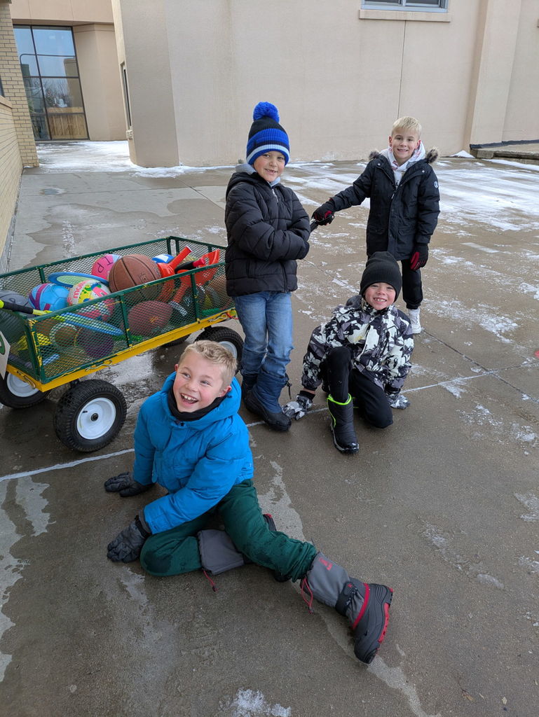 Students outside for their VIP recess