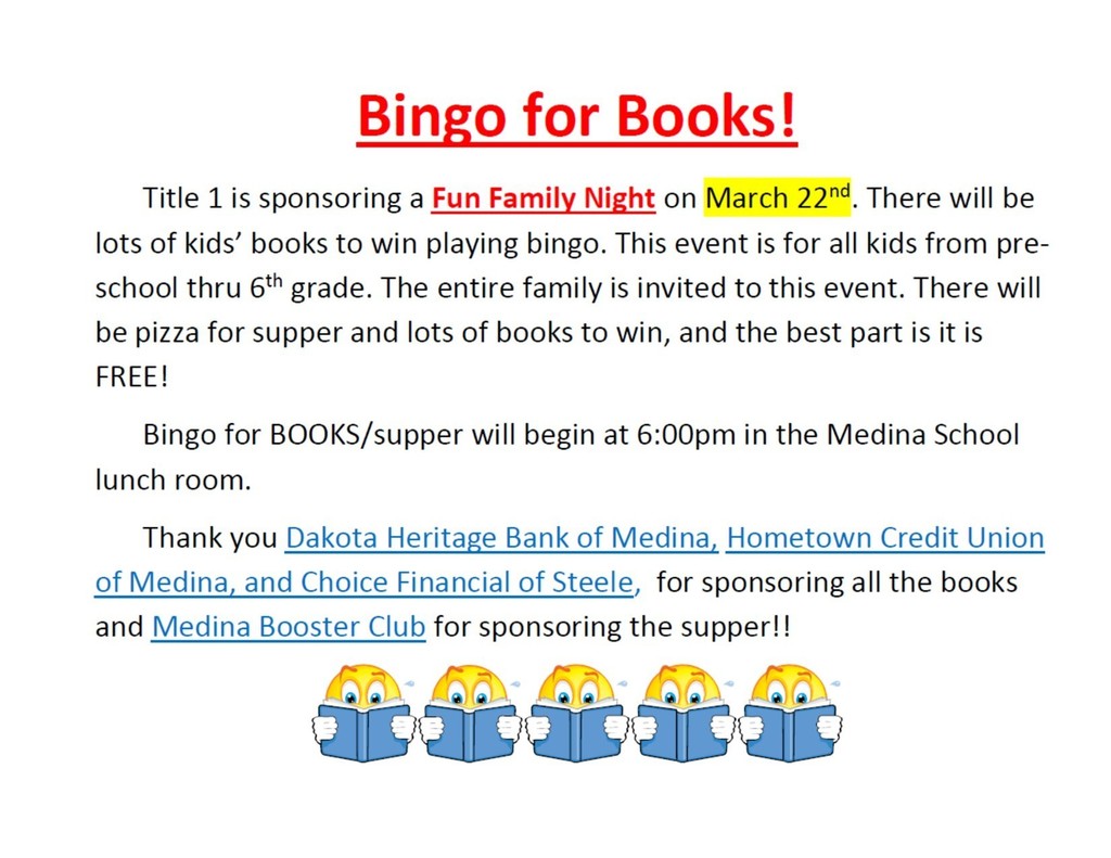 BINGO FOR BOOKS