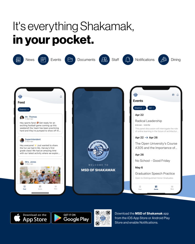 It's everything from your district in your pocket. News Events Documents Staff Dining Notifications Download the district's app from the ios app store or android play store and enable notifications (pictures of the app)