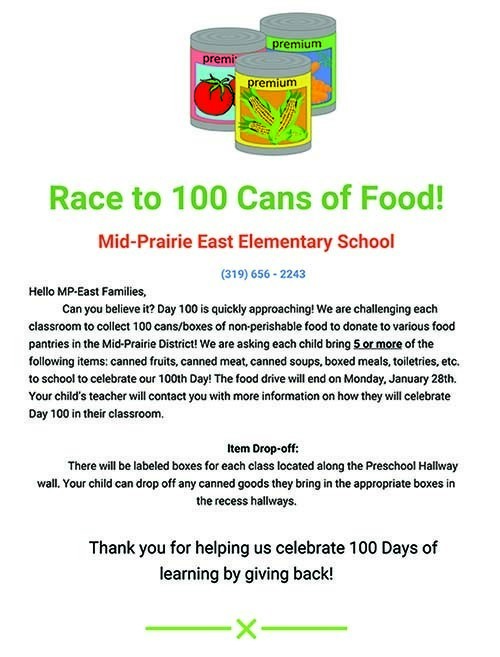 Race to 100 cans details