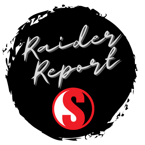 Southern Raiders logo on a black background with the words “Raider Report” in script lettering, representing the December Raider Report update.