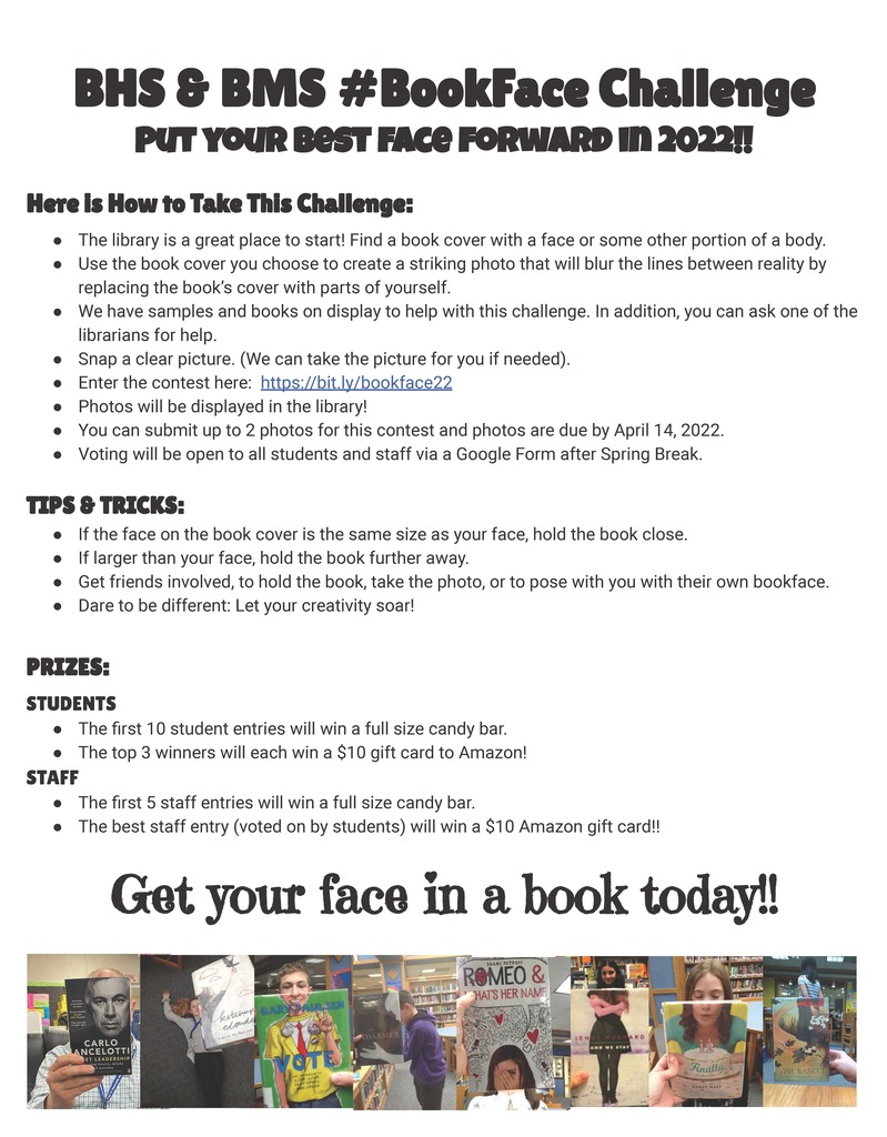 BMS/BHS BookFace Challenge
