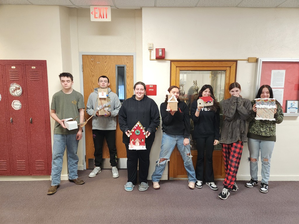 JAG students showing off their creations.