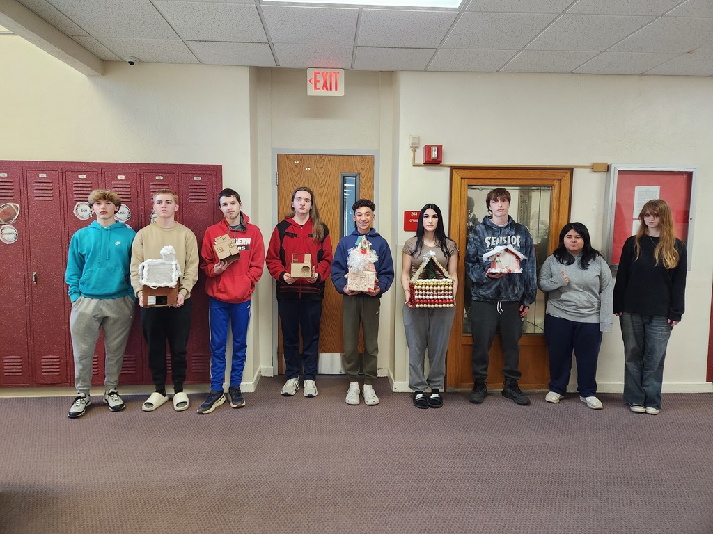 JAG students showing off their creations.