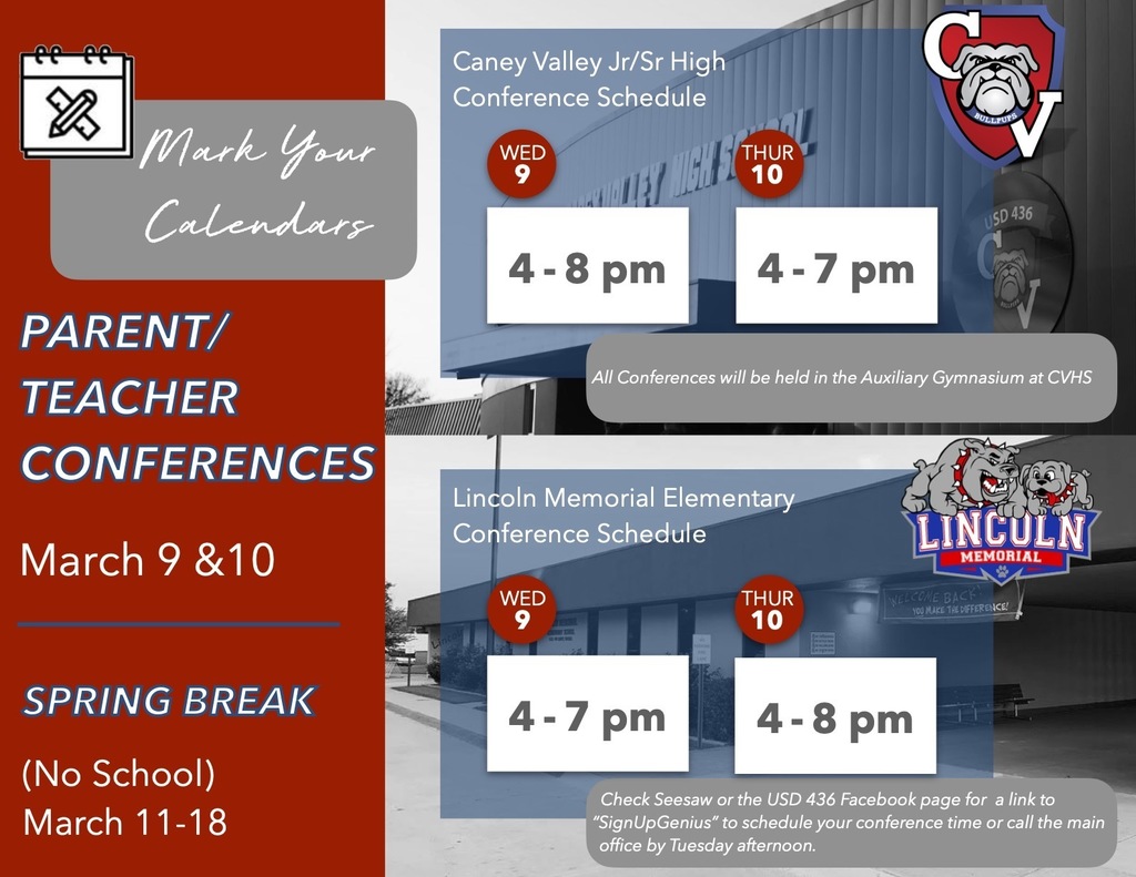 Parent/Teacher Conferences March 9 &10