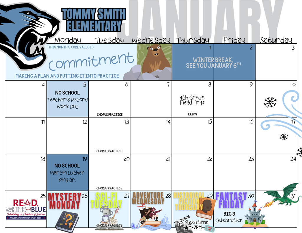 January Calendar